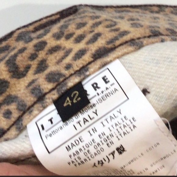 Just Cavalli wool cotton leopard print harem jean jogger drawstring cuff - Picture 6 of 13